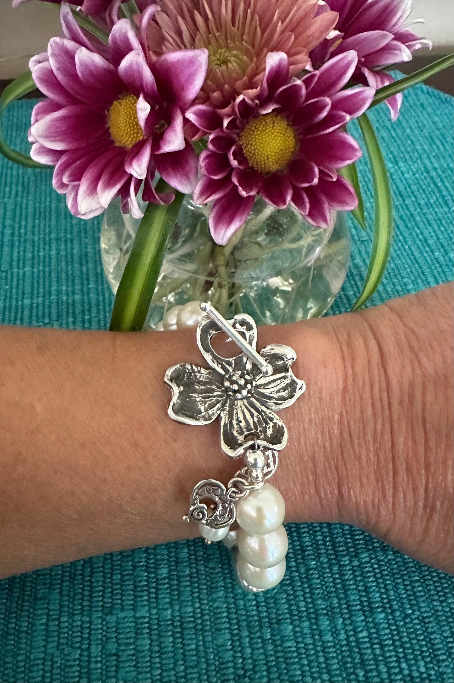 Artisan Dogwood Pearl Bracelet