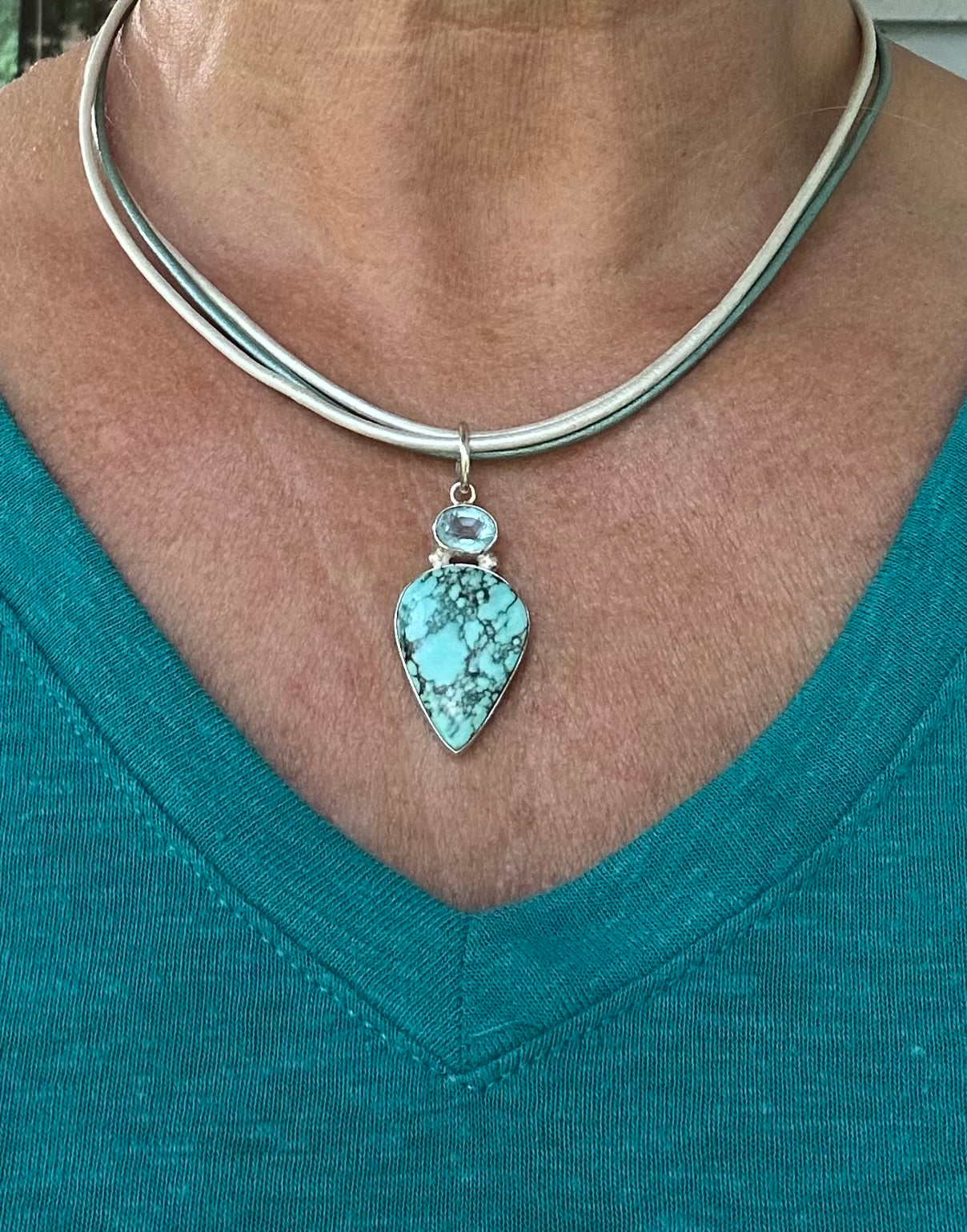 Turquoise Tri Cord Necklace