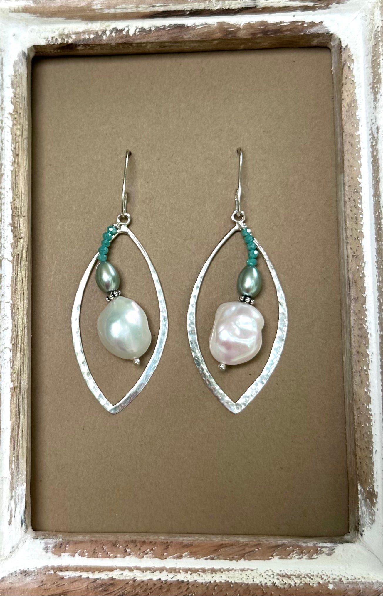 Aqua Pearl Earrings