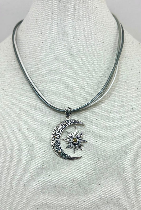Moon and Sun Necklace