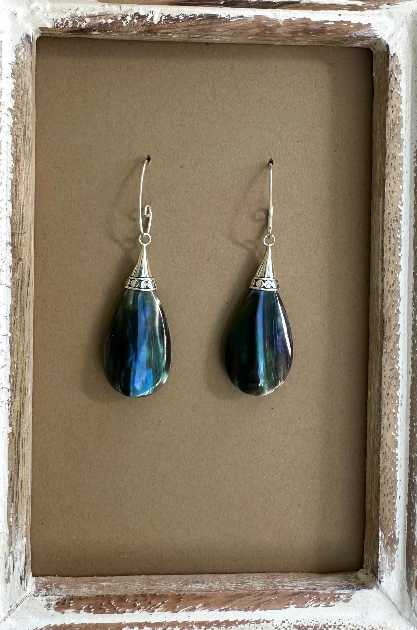 Black Mother of Pearl Earrings