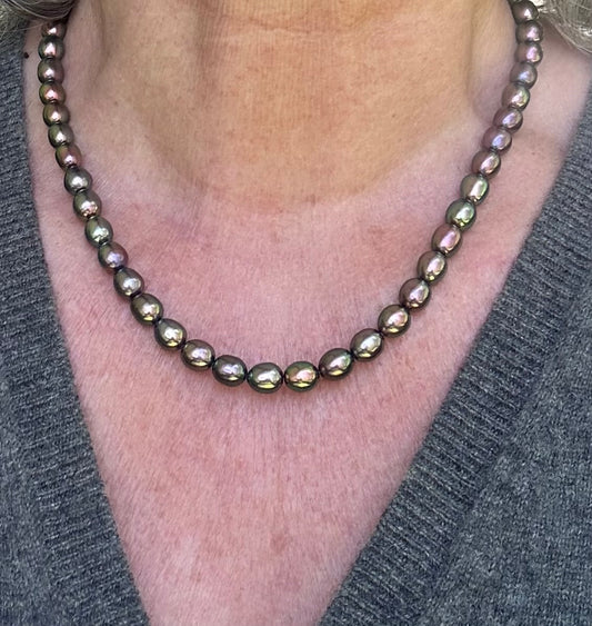 Bronze Peacock Pearl Necklace