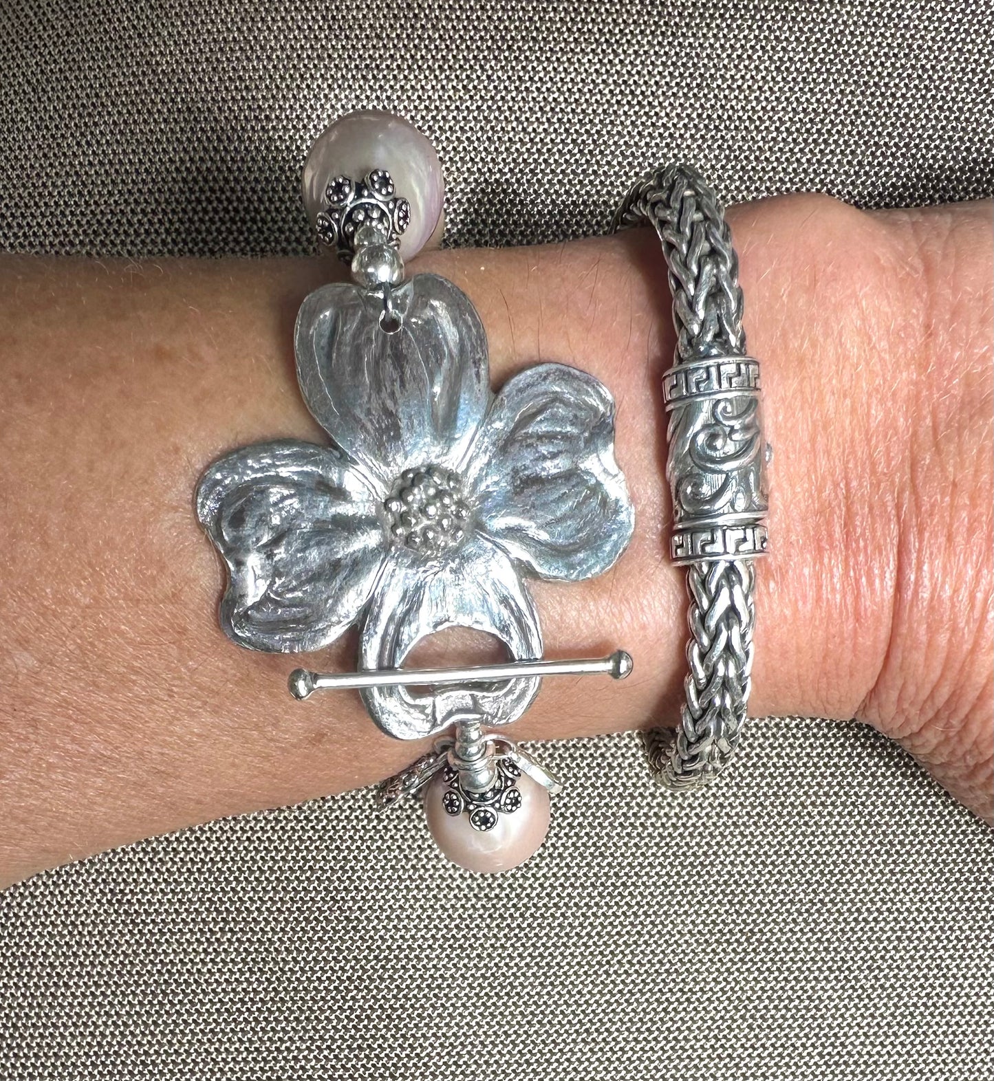 Artisan Dogwood Pearl Bracelet