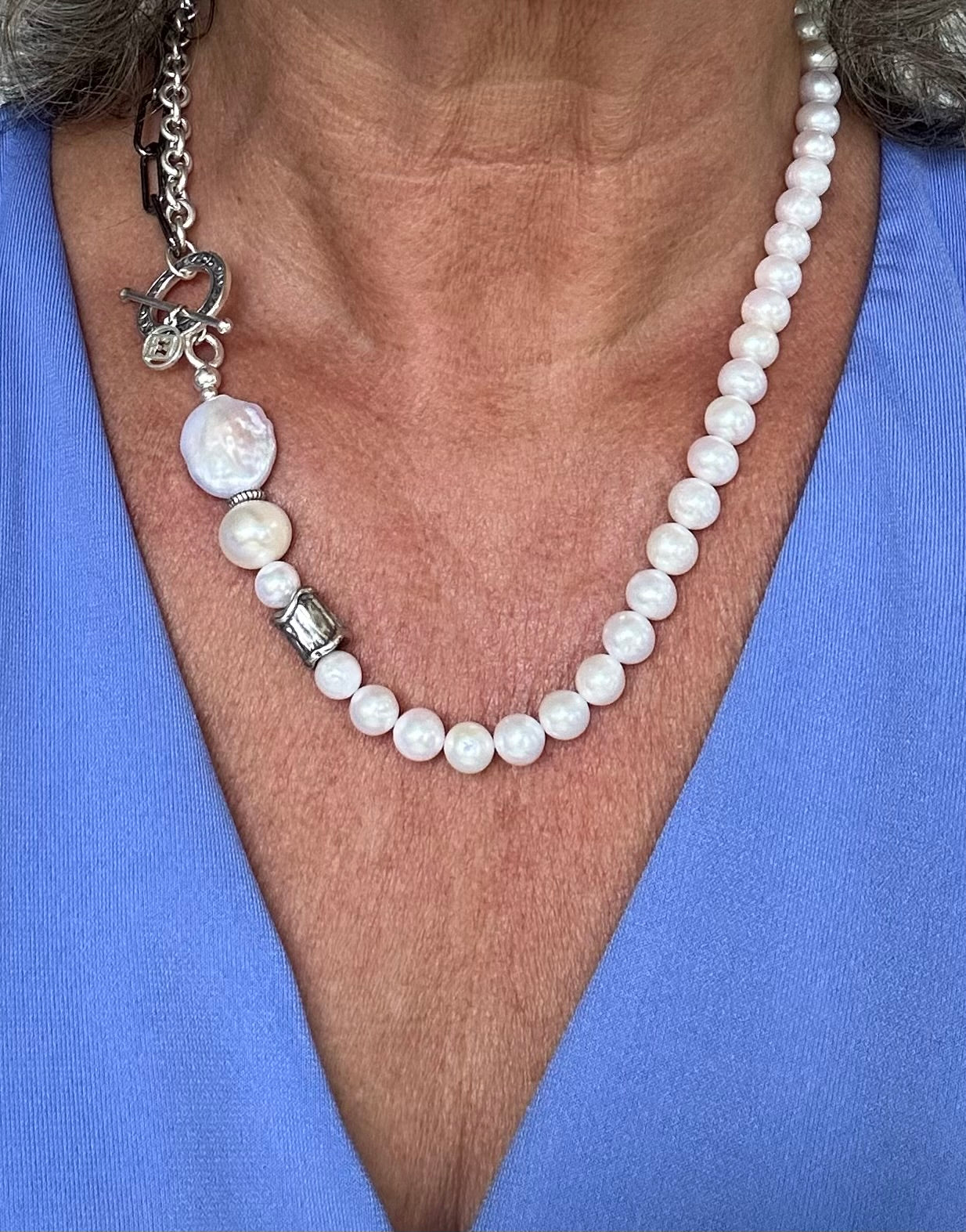 Pearl and Chain Necklace