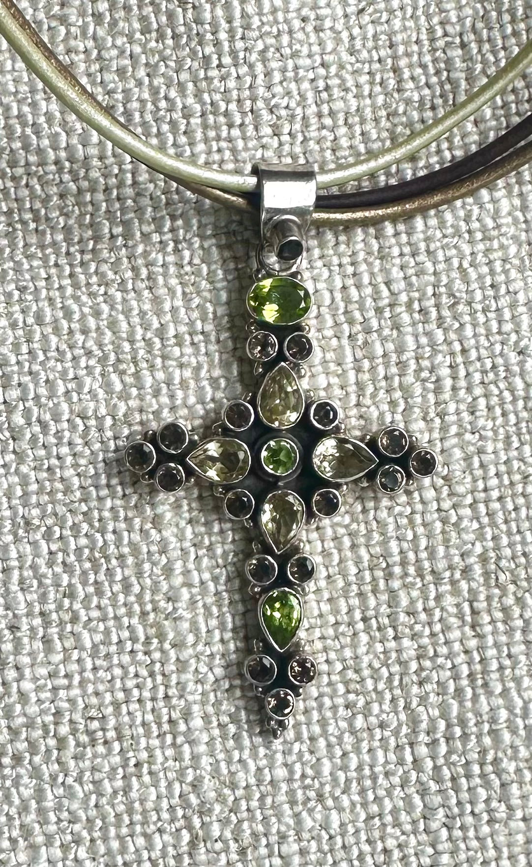 Gemstone Cross Necklace