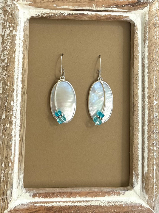 Sterling Mother of Pearl Earrings