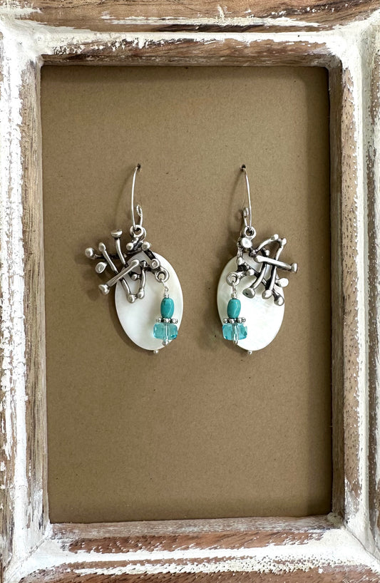 Artisan Mother of Pearl Earrings