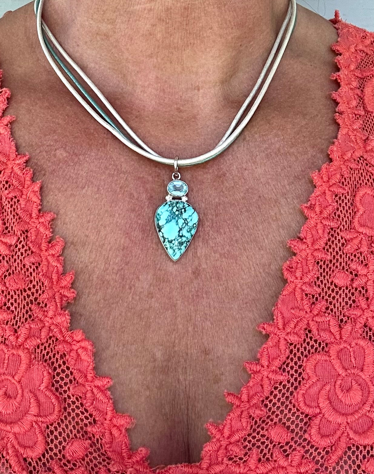 Turquoise Tri Cord Necklace
