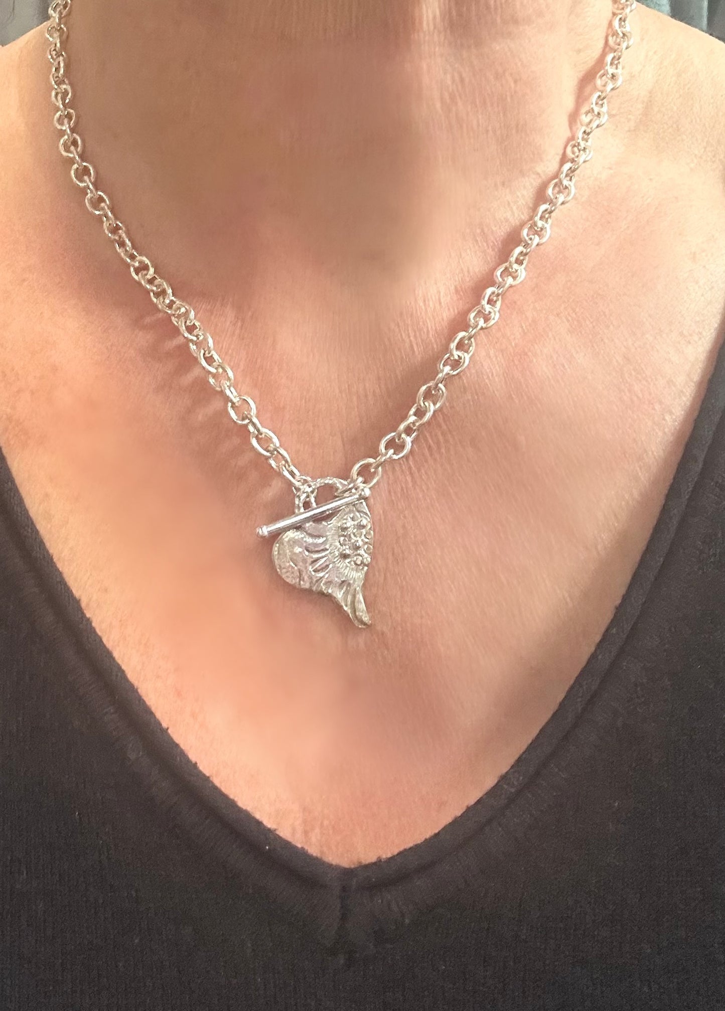 Handmade Sterling Heart Necklace