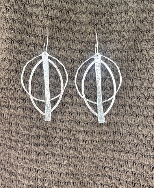 Triple Dangle Silver Earrings