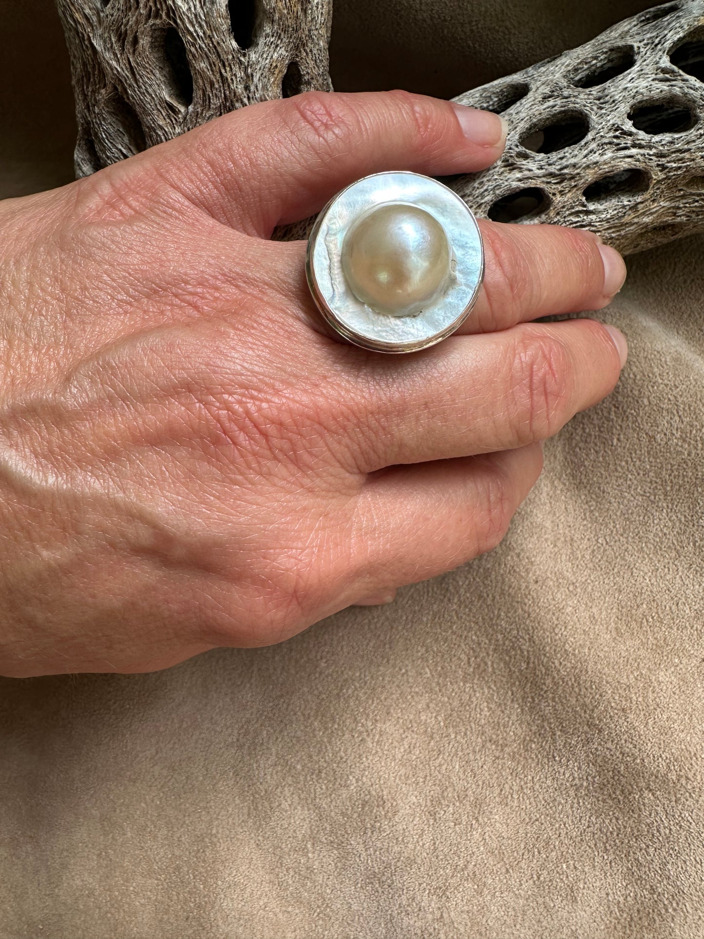Blister Pearl Ring