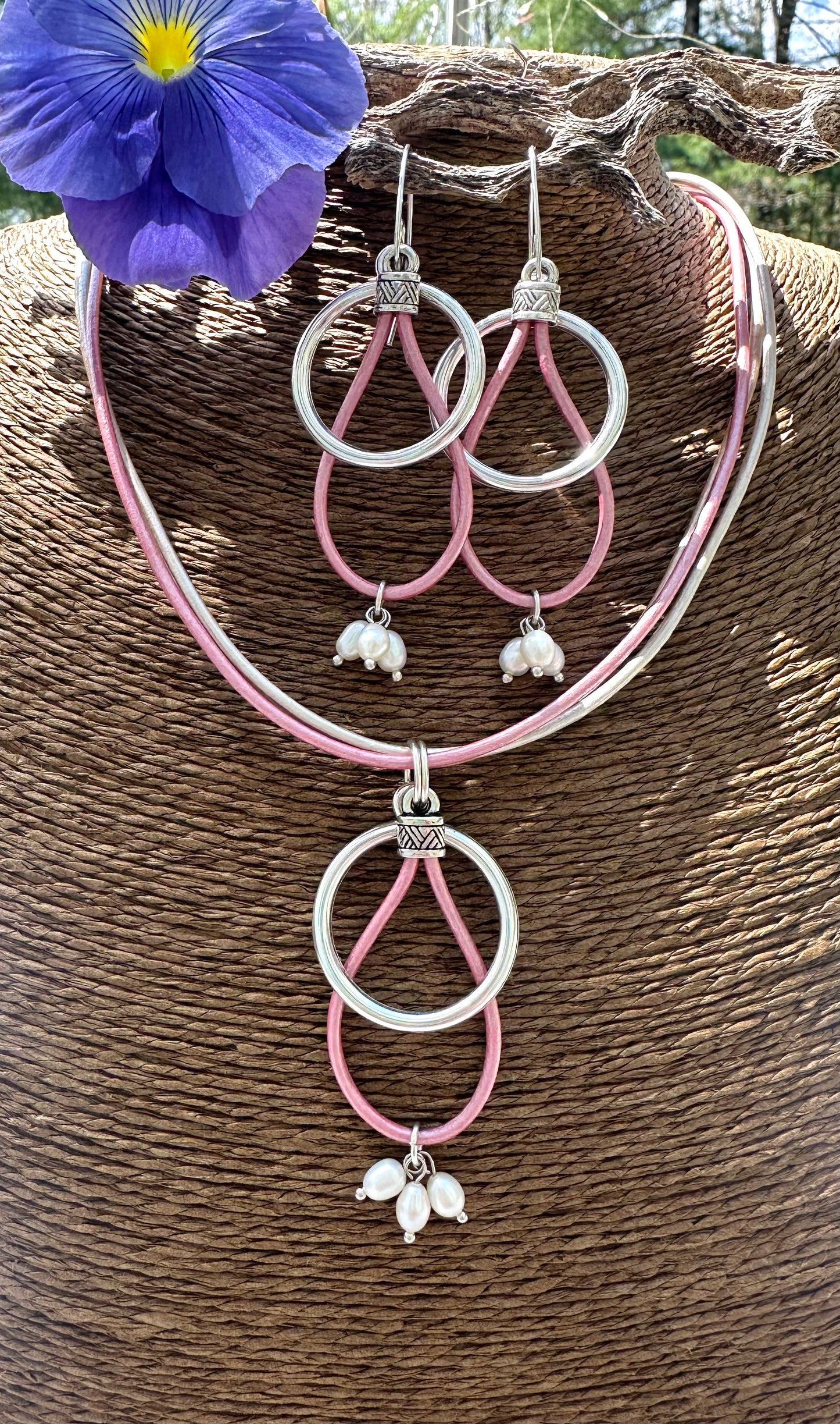 Intertwining Necklace & Earring Set
