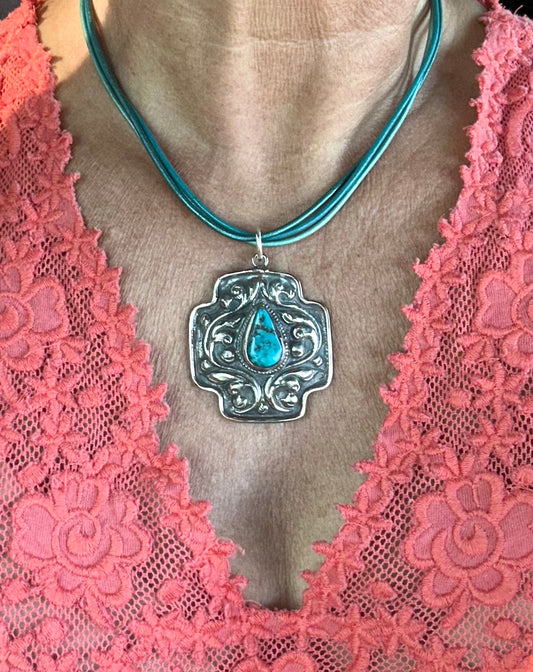 Southwest Cross with Turquoise