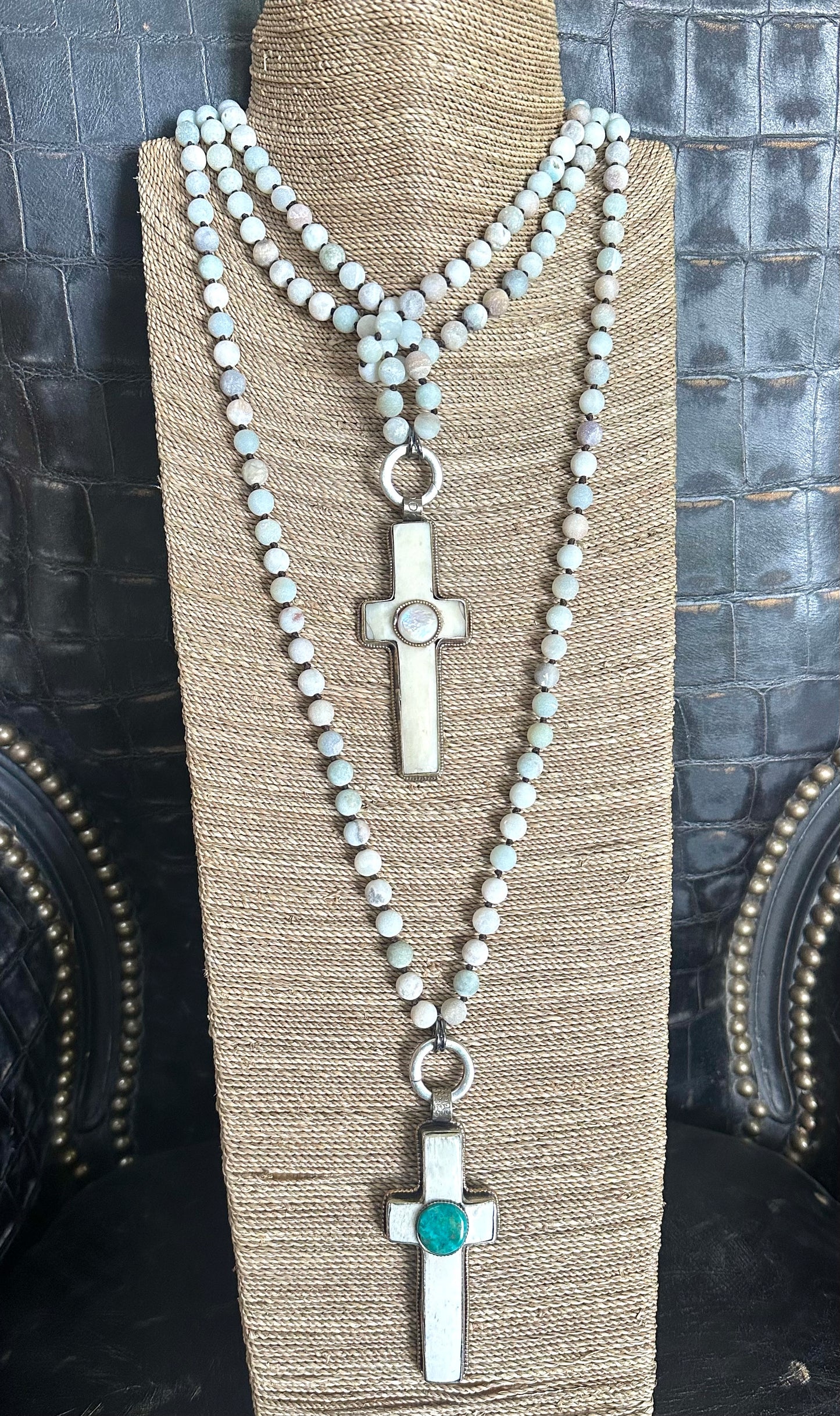 Weathered Grace Cross Necklace