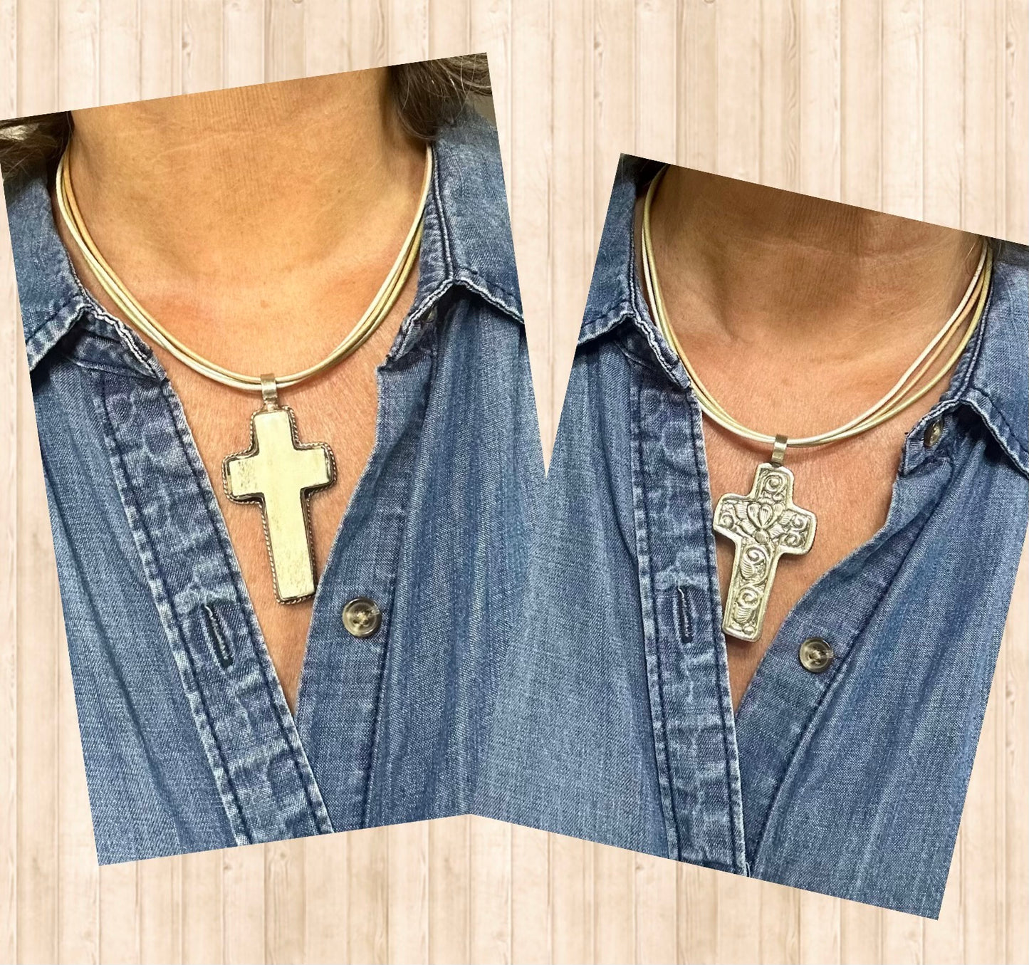 Bone Cross Necklace