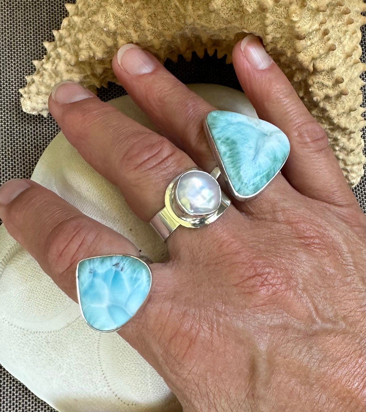 Larimar Rings