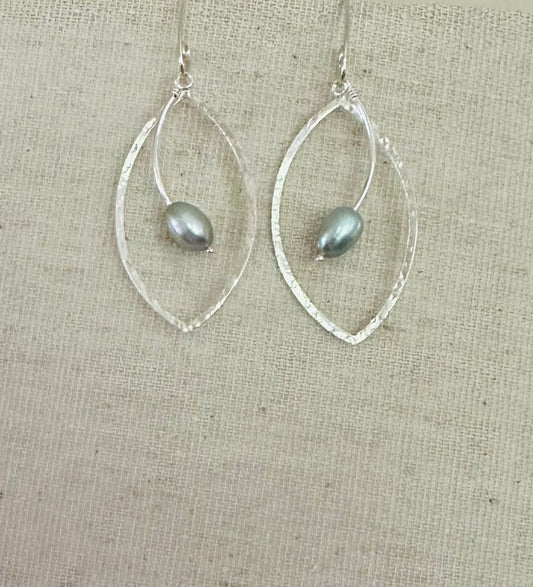 Light Aqua Pearl Earrings