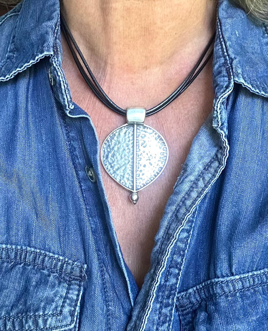 Hammered Medallion Necklace