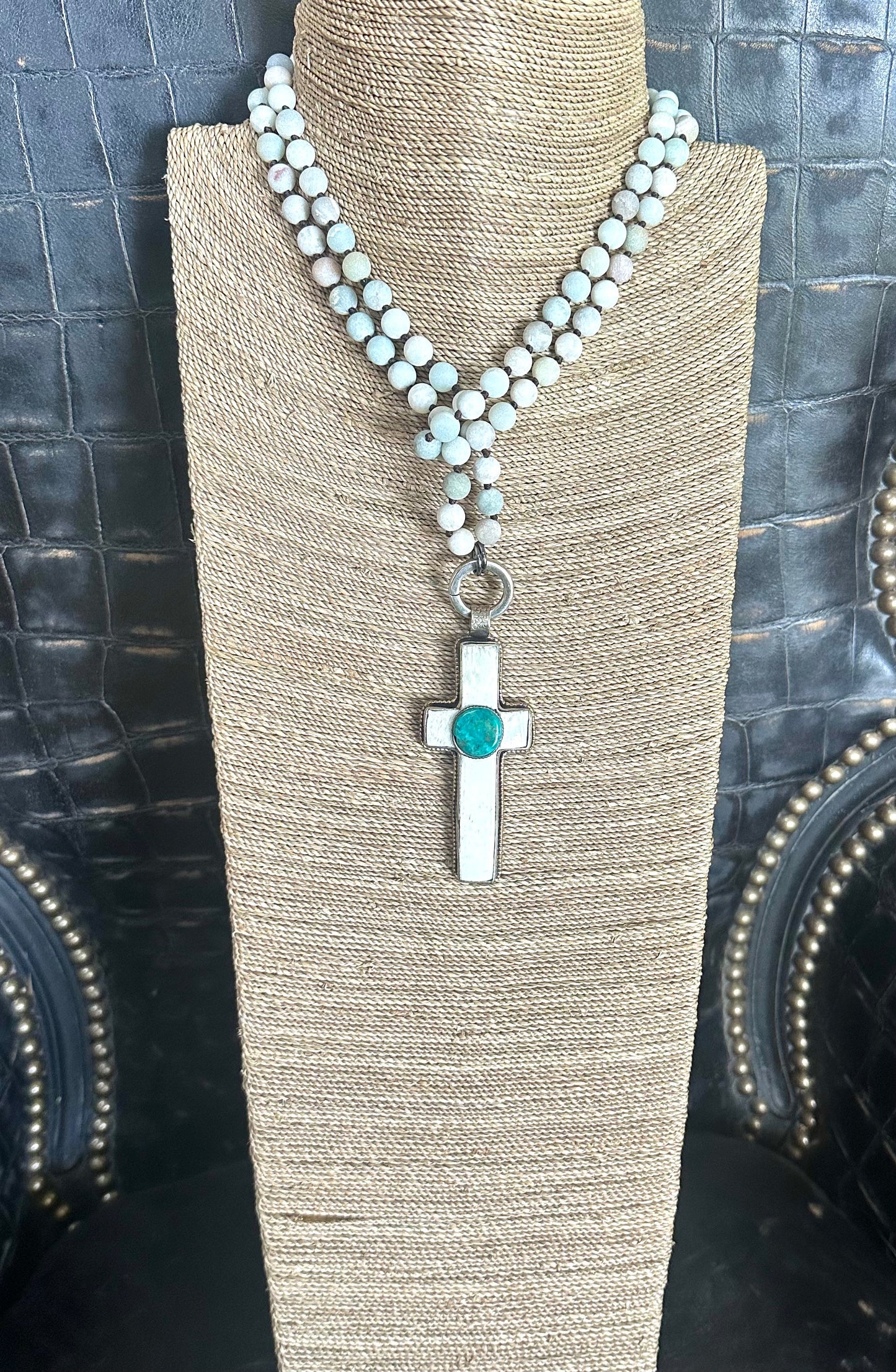 Weathered Grace Cross Necklace