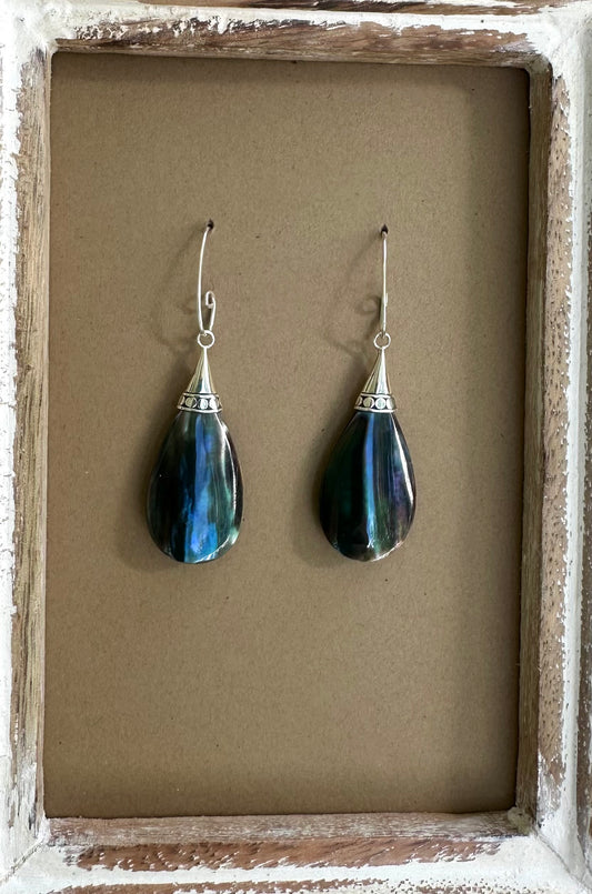 Black Mother of Pearl Earrings