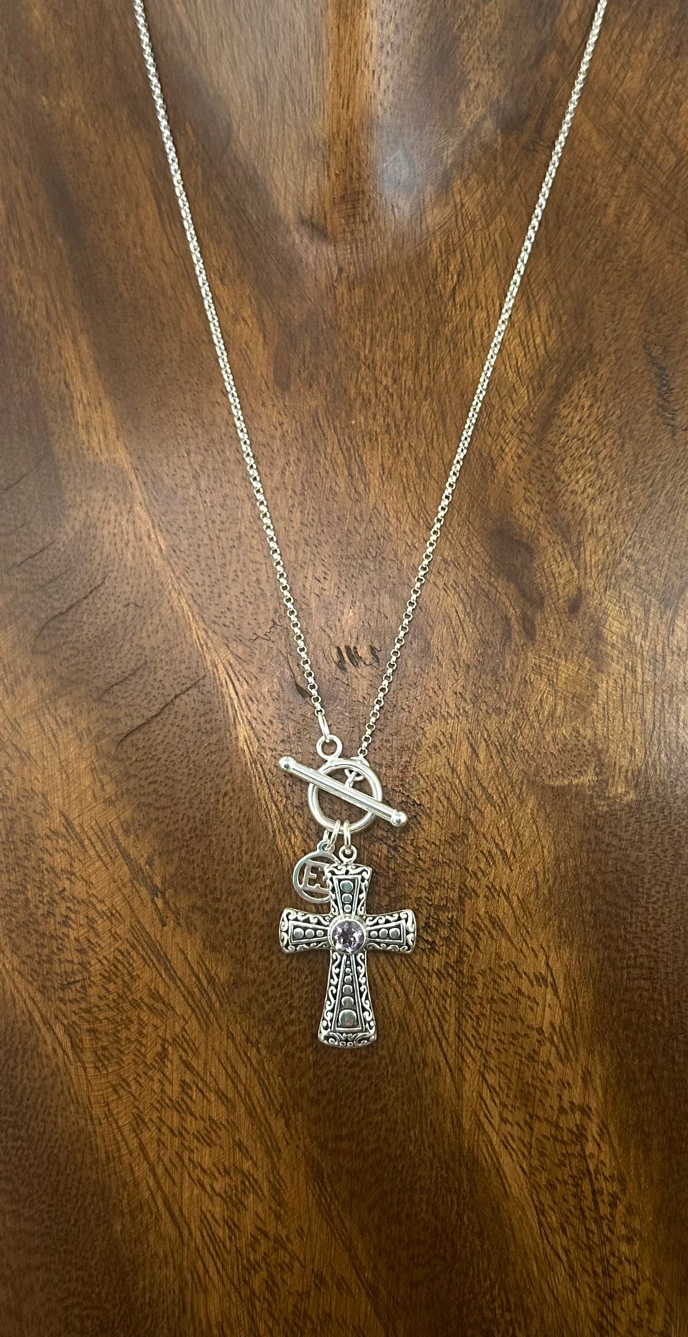 Amethyst Cross Necklace