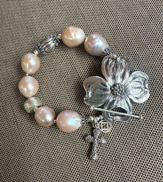 Artisan Dogwood Pearl Bracelet