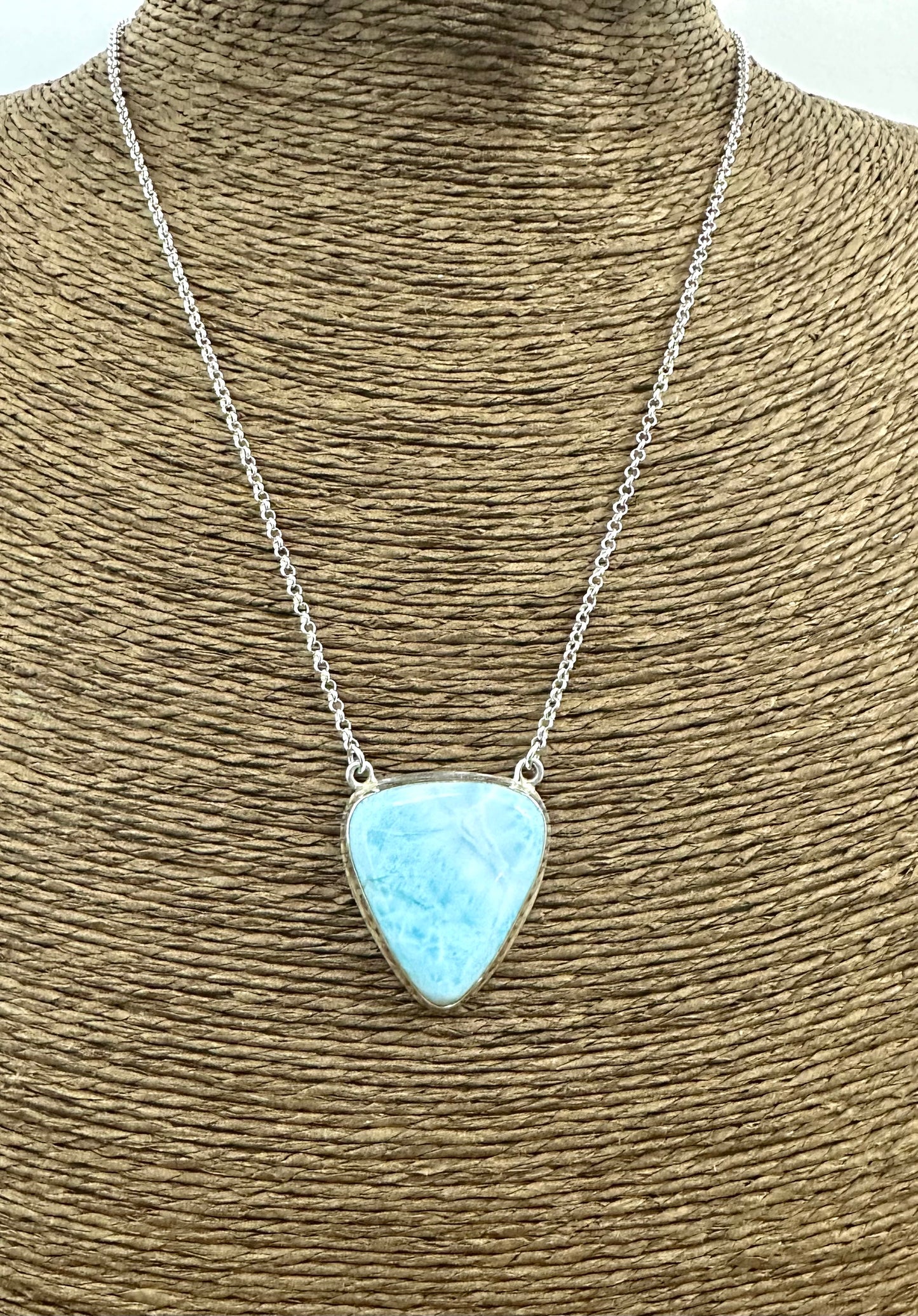 Larimar and Sterling Necklace