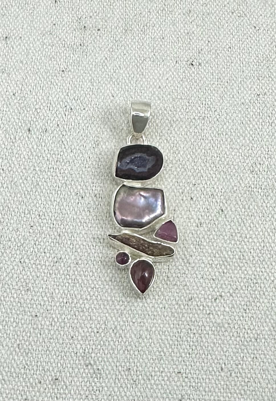 Tourmaline and Pearl Pendant