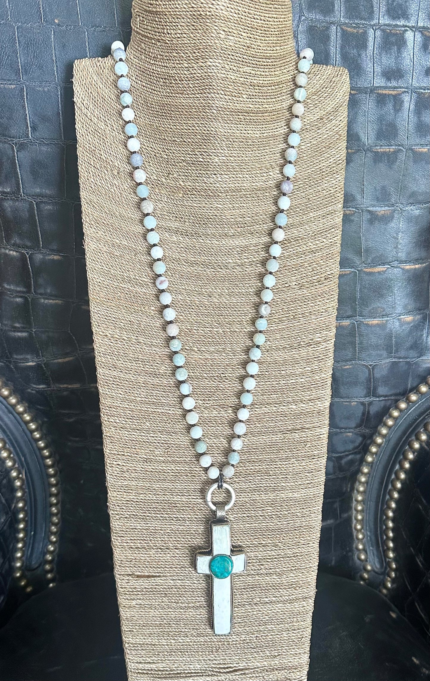 Weathered Grace Cross Necklace
