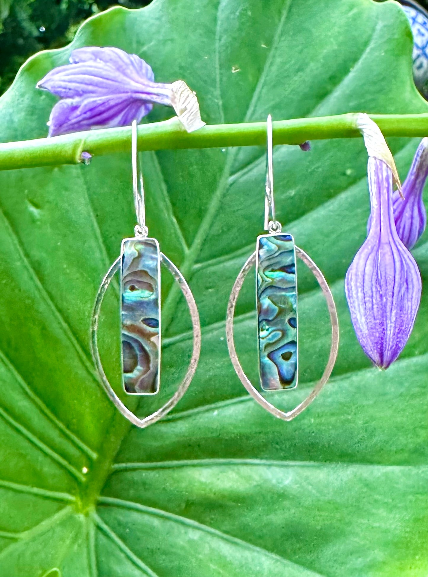 Abalone Rectangle Earrings