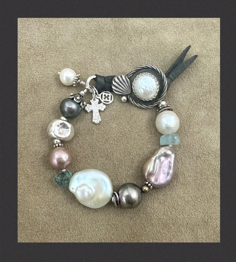 Multi Pearl Beachy Bracelet