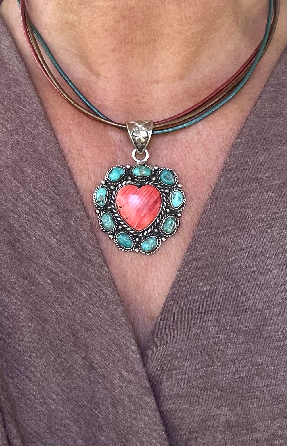 Spiny Oyster Heart Necklace