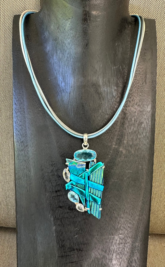 Brilliant Blue Pendant Necklace