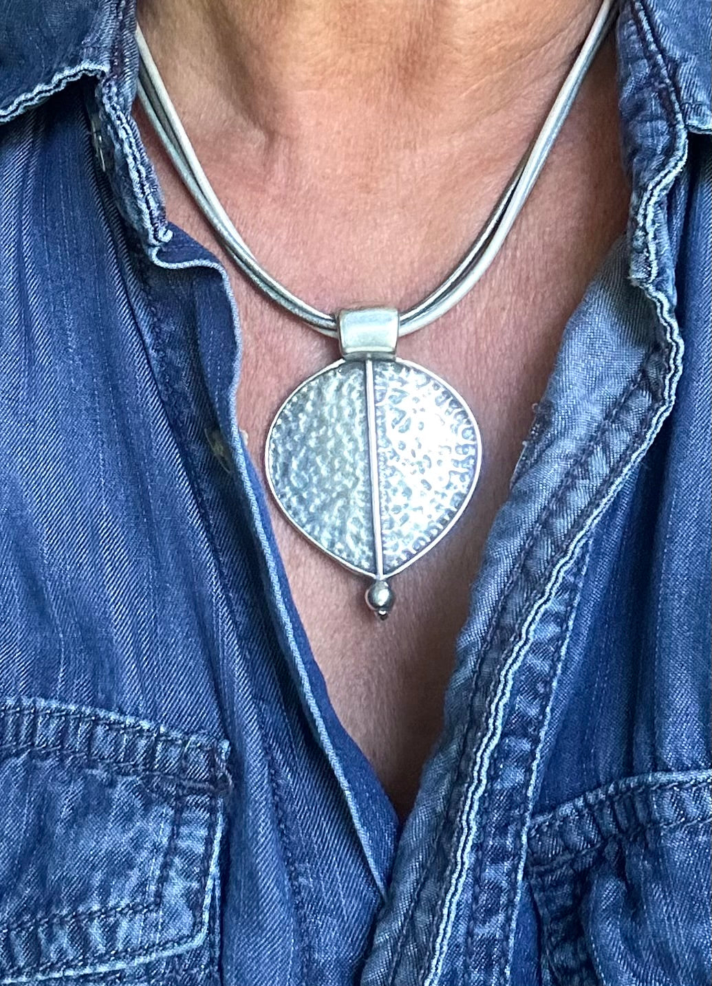 Hammered Medallion Necklace