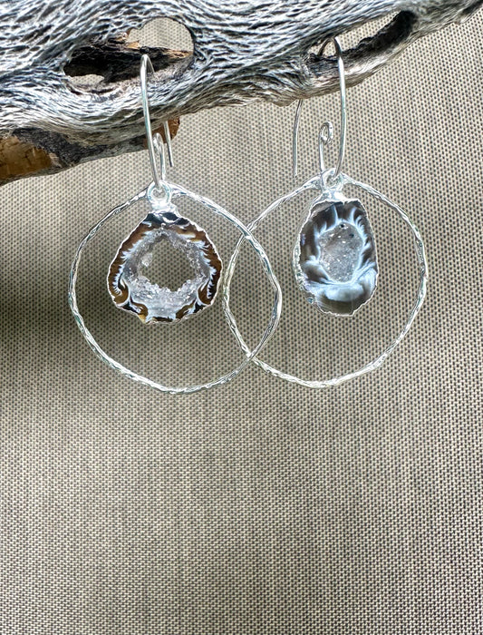 Natural Geode Earrings
