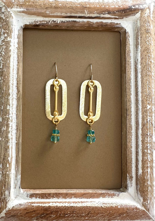 Marine Blue Crystal Earrings