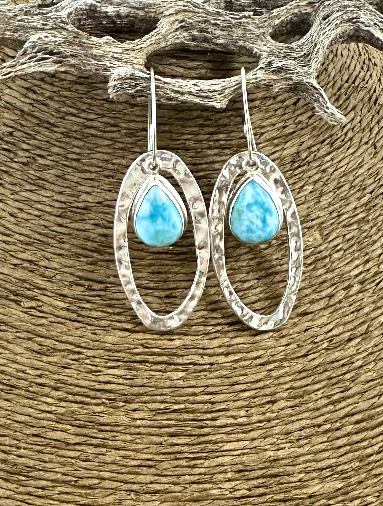 Larimar Teardrop Earrings