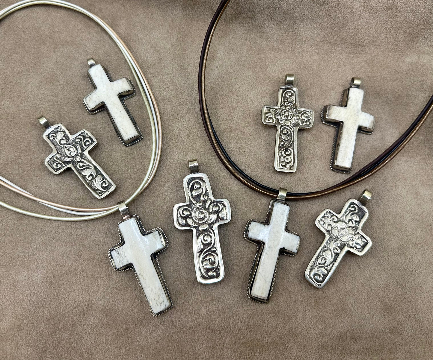 Bone Cross Necklace