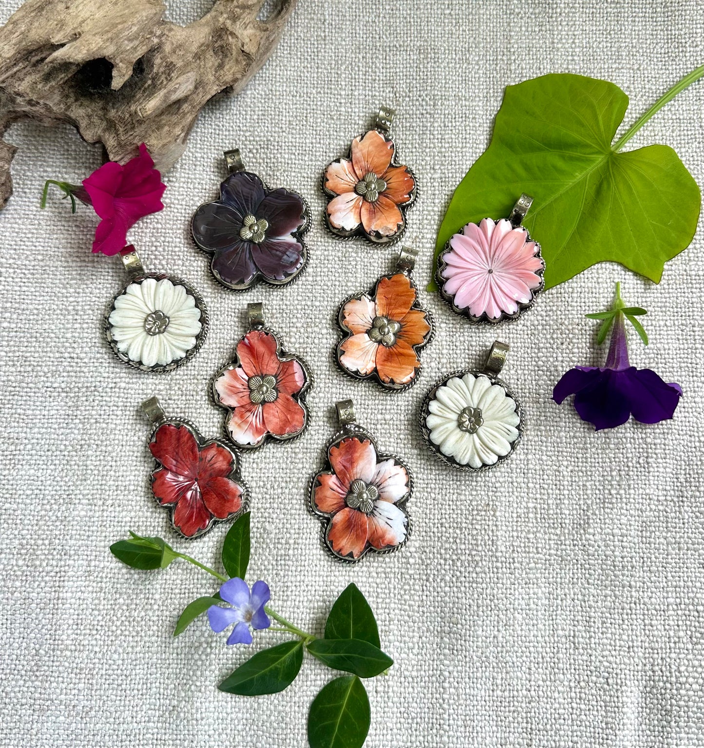 Carved Forever Flower Necklace