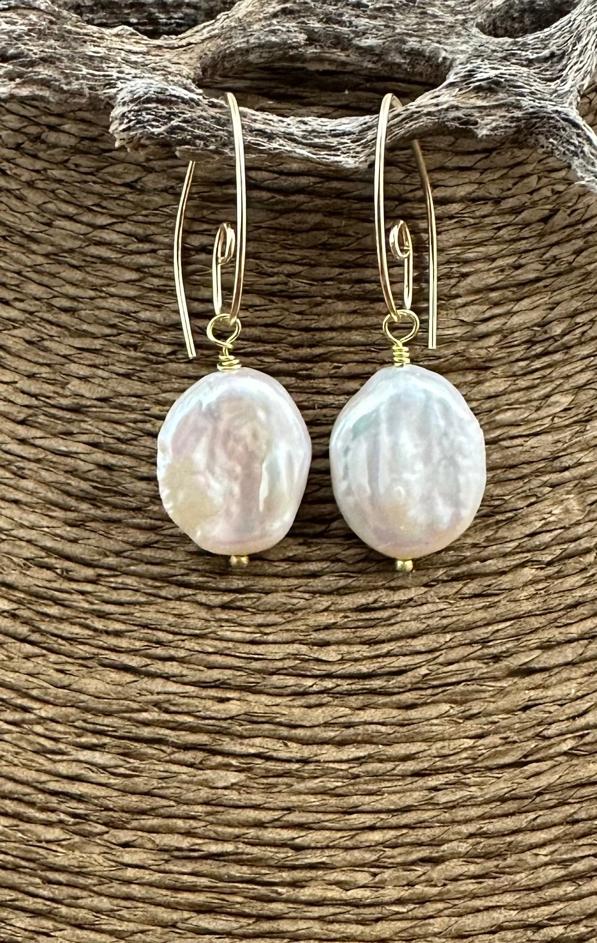 Classic Coin Pearl Earrings