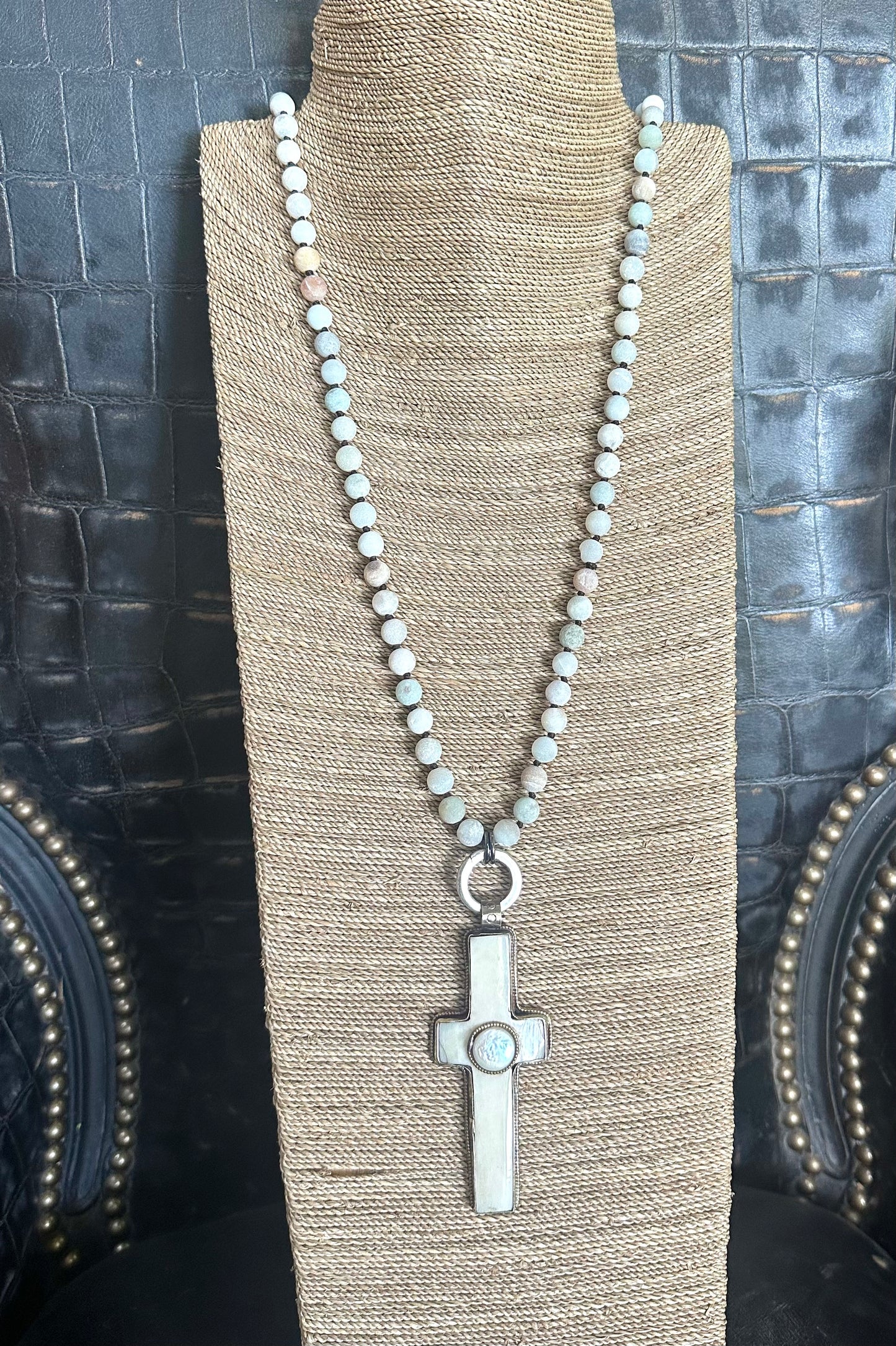 Weathered Grace Cross Necklace