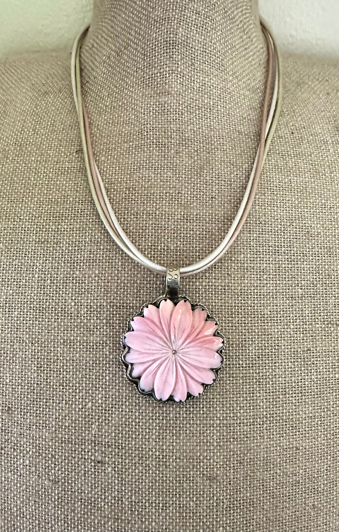Carved Forever Flower Necklace
