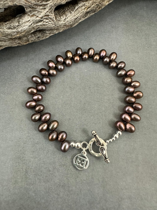 Autumn Ember Pearl Bracelet