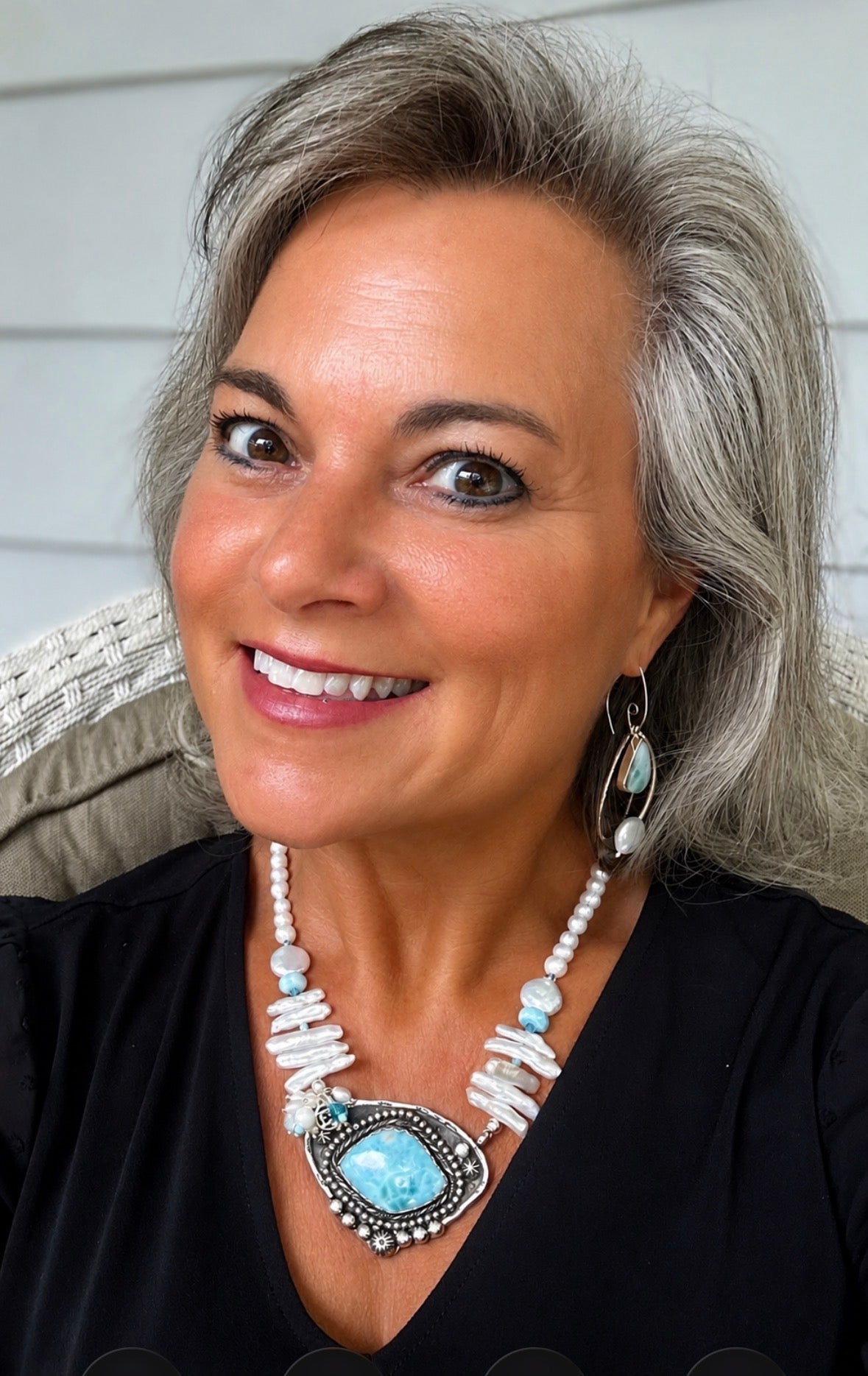 The Sea Whisper Larimar Necklace