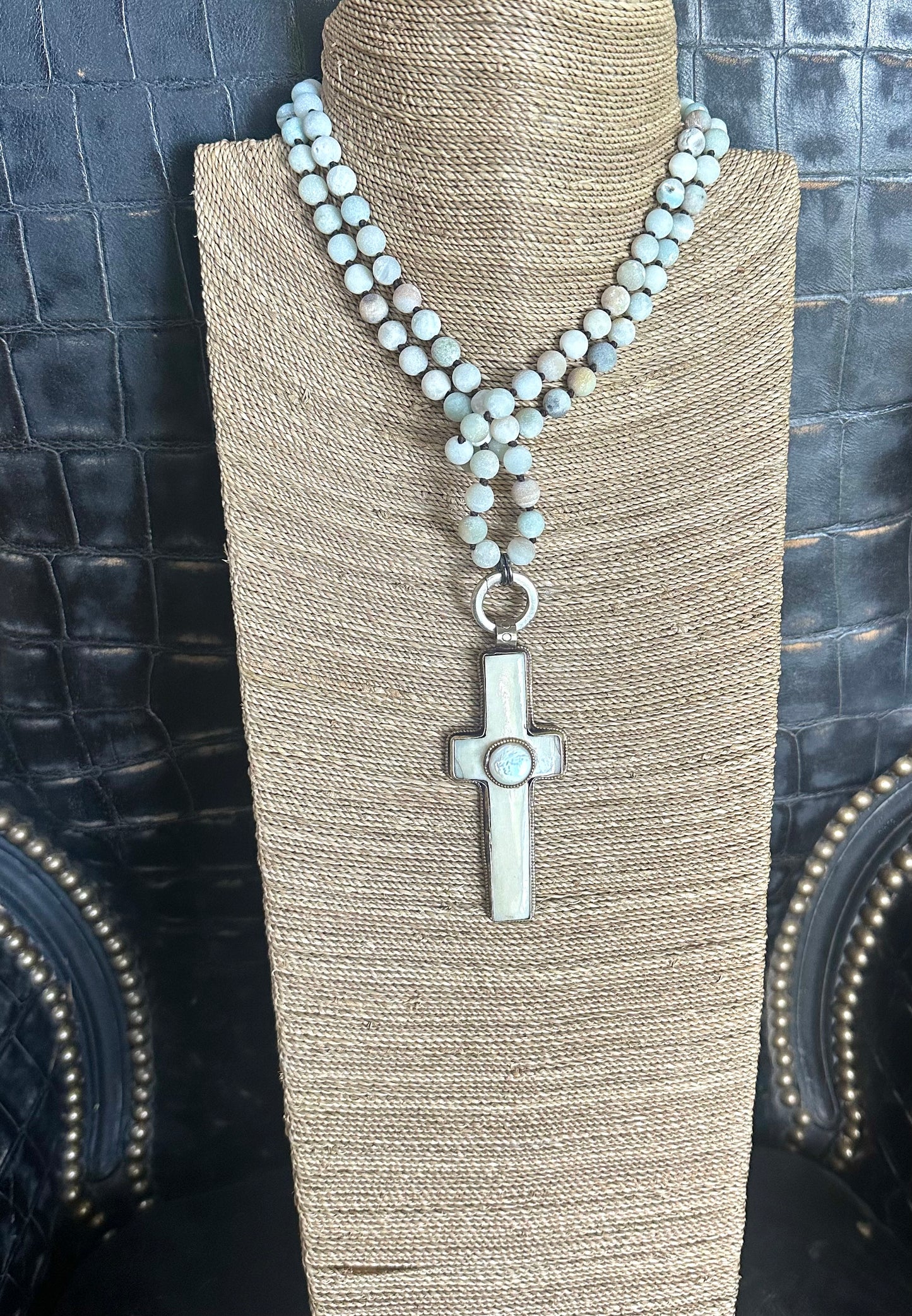 Weathered Grace Cross Necklace