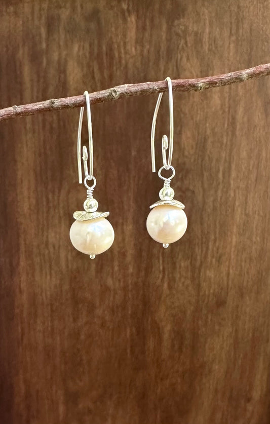 Classic White Pearl Earrings