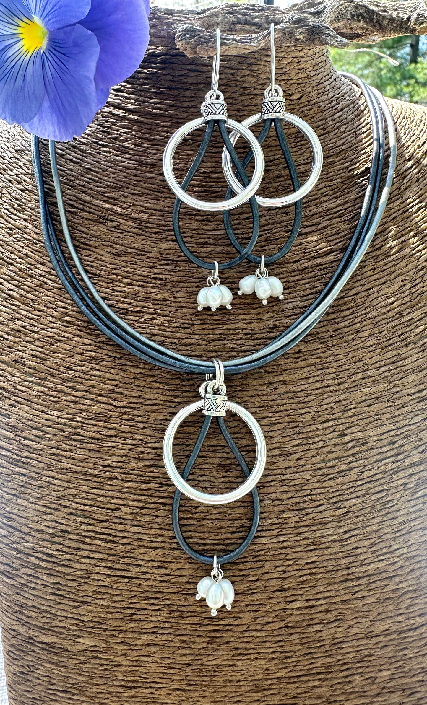 Intertwining Necklace & Earring Set