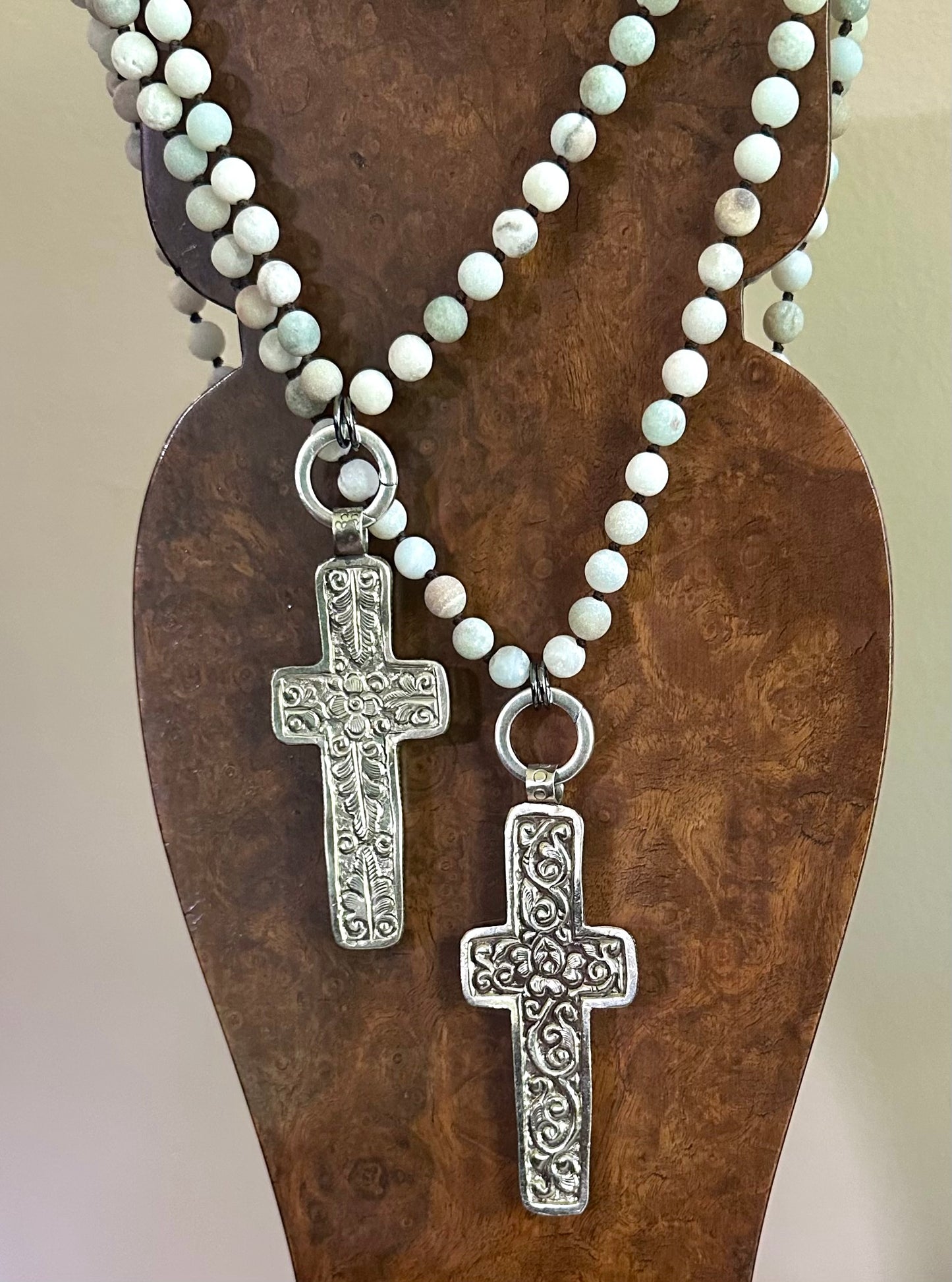 Weathered Grace Cross Necklace