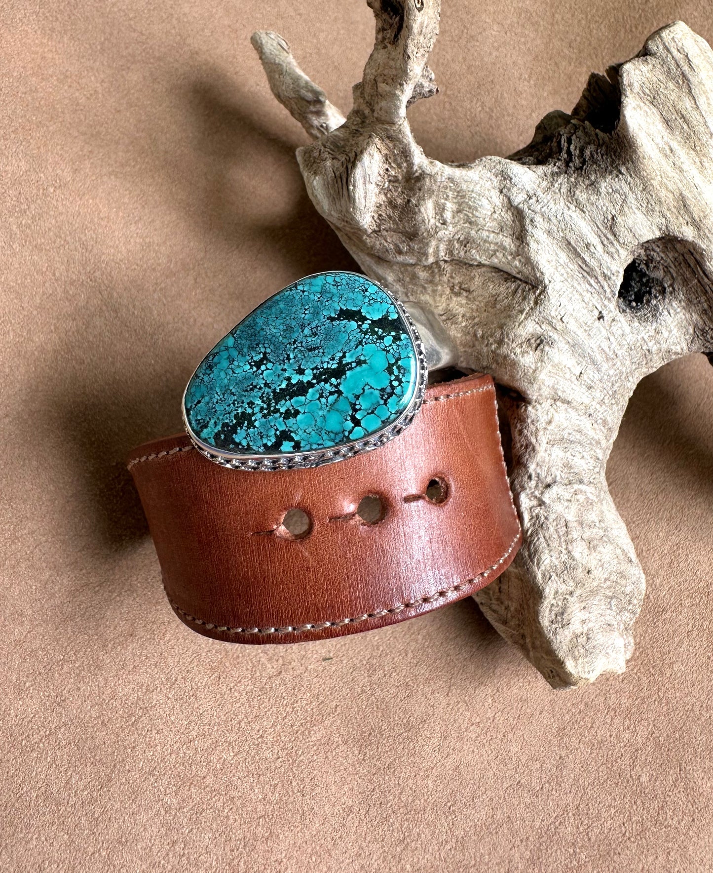 Turquoise Leather Bracelet